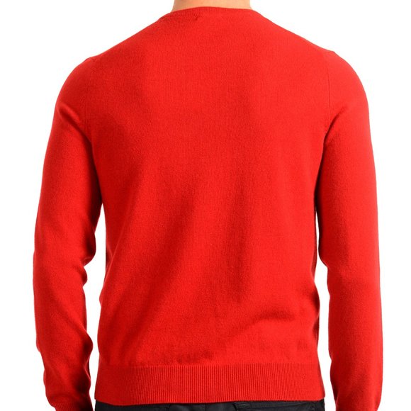 Malo Optimum Men's Brick Red Wool Cashmere Crewneck Pullover Sweater - Picture 3 of 6